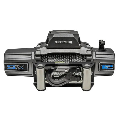 Superwinch 12000 LBS 12V DC 3/8in x 85ft Wire Rope SX 12000 Winch - Graphite - 1712200