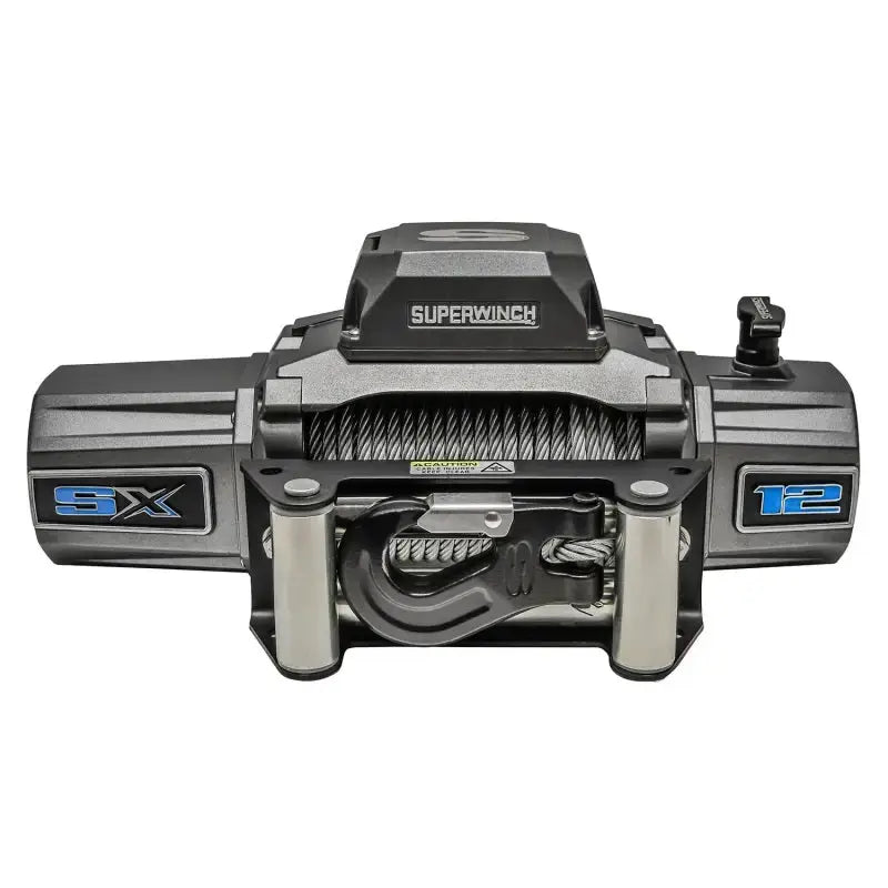 Superwinch 12000 LBS 12V DC 3/8in x 85ft Wire Rope SX 12000 Winch - Graphite - 1712200