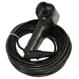 Black winch remote with coiled cable for Tiger Shark 18000SR synthetic rope winch