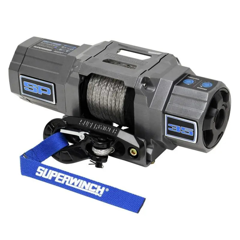 Superwinch 3500 LBS 12V DC 7/32in x 40ft Synthetic Rope Hawse Fairlead SP 35SR Winch - Winches & Hitches