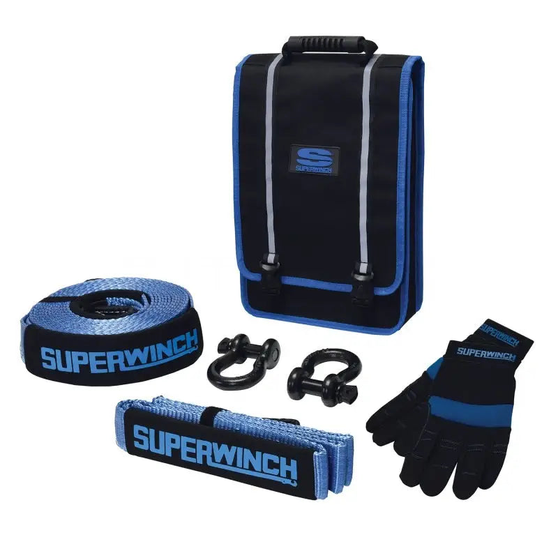 Superwinch Getaway Recovery Kit (Incl. Bow Shackles/Tree Trunk Protec/Recovery Strap/Gloves/Bag) - Truck & Automotive