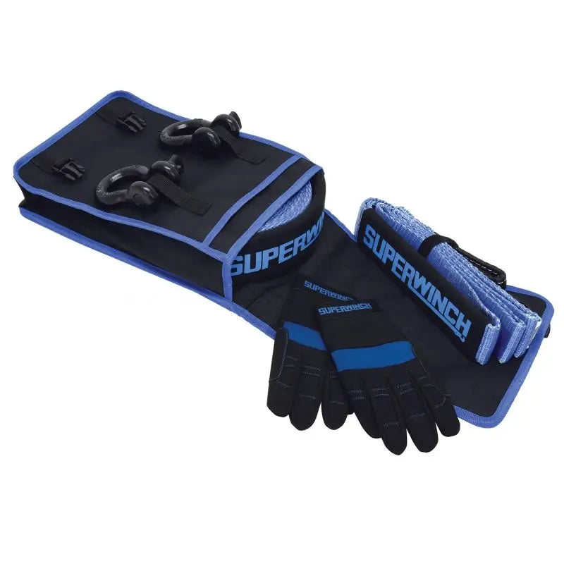 Superwinch Getaway Recovery Kit (Incl. Bow Shackles/Tree Trunk Protec/Recovery Strap/Gloves/Bag) - Truck & Automotive