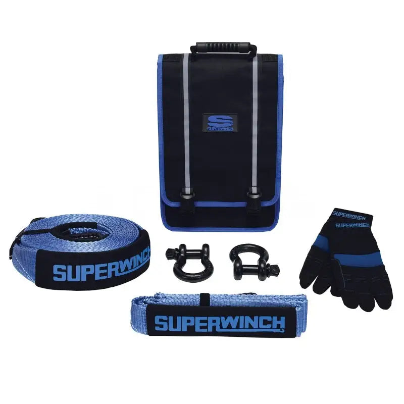 Superwinch Getaway Recovery Kit (Incl. Bow Shackles/Tree Trunk Protec/Recovery Strap/Gloves/Bag) - Truck & Automotive