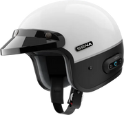 Surge Open Face Helmet W/Mesh Glossy White/Matte Black Lg - SENA