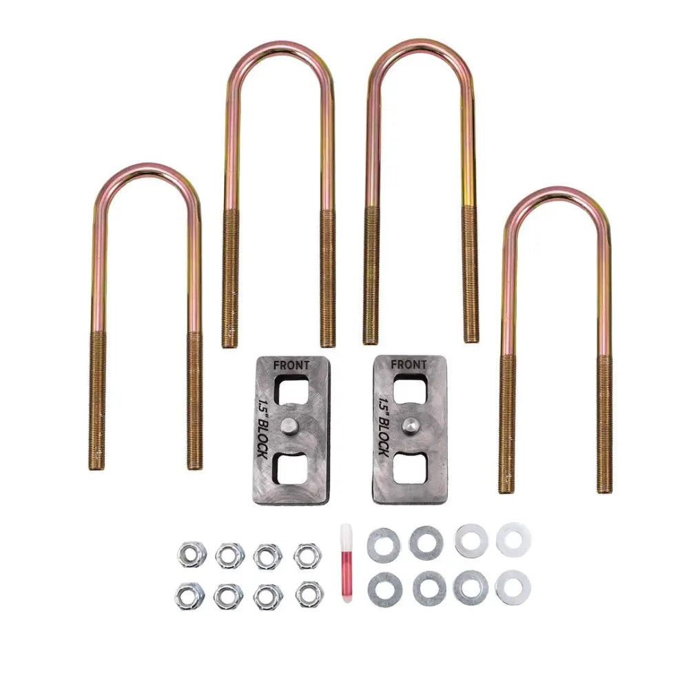Suspens PRO Includes U-Bolts Leaf Spring Block Kit BUG02 - Ubolt GM 1500