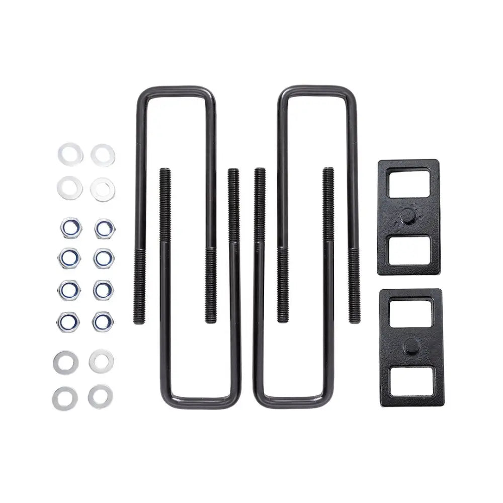 Suspens PRO Includes U-Bolts Leaf Spring Block Kit BUG03 - Ubolt GM 2500HD