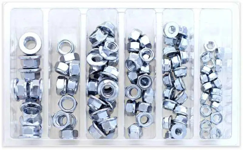 SV-FUJINUT Hex Fuji Lock Nut Assortment 100 Piece Kit