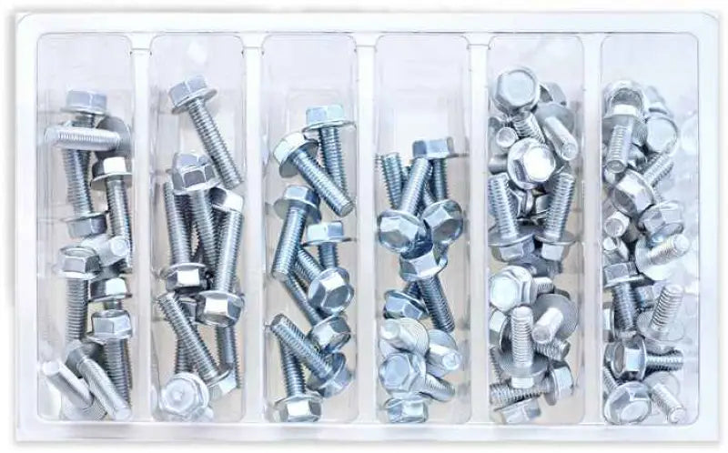 SV-M6HEX10 M6 10mm Hex Flange Bolt Assortment 80 Piece Kit