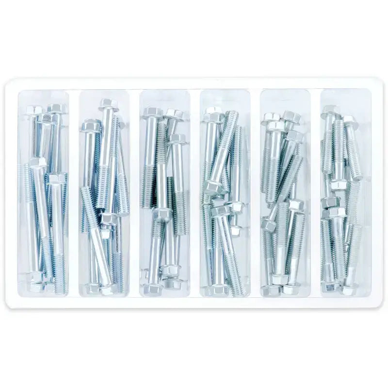 BOLT M6 8mm Hex Flange Bolt Assortment 60 Piece Kit for Powersports