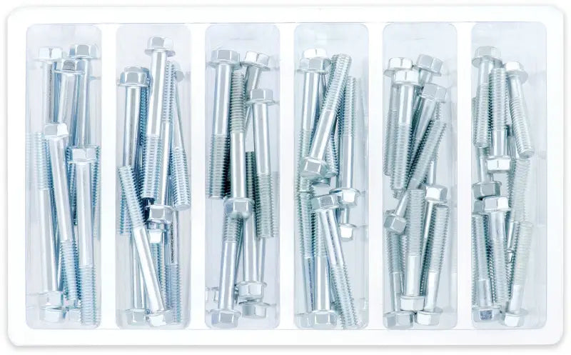 BOLT M6 8mm Hex Flange Bolt Assortment 60 Piece Kit for Powersports