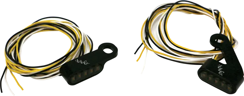 LETRIC LIGHTING CO Switchback Led Turn Signal Black White Run/Amber Turn