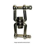 Stainless steel swivel shackle showcasing Lewmar Jaw Jaw Swivel JJ8 for secure connections