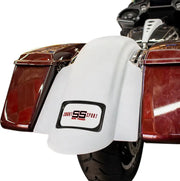 BAGGERNATION Swoop Short Sport Rear Fender W/Black Plate Frame for Powersports