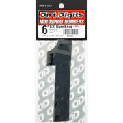 SX63B-1 #1 6" Black Super X Digits 3/Pk