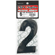 SX63B-2 #2 6" Black Super X Digits 3/Pk