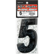 SX63B-5 #5 6" Black Super X Digits 3/Pk