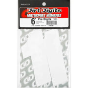 SX63W-1 #1 6" White Super X Digits 3/Pk
