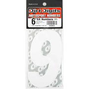 SX63W-9 #9 6" White Super X Digits 3/Pk