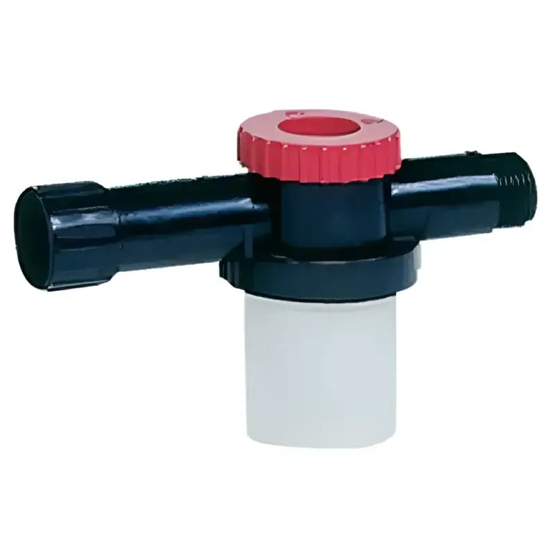 Black and red plastic valve for SXMXR CRC Salt Terminator product design