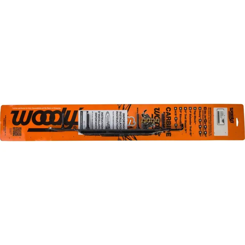 Orange blister pack with Woody’s Slim Jim Dooly carbide studs for snowmobile tracks