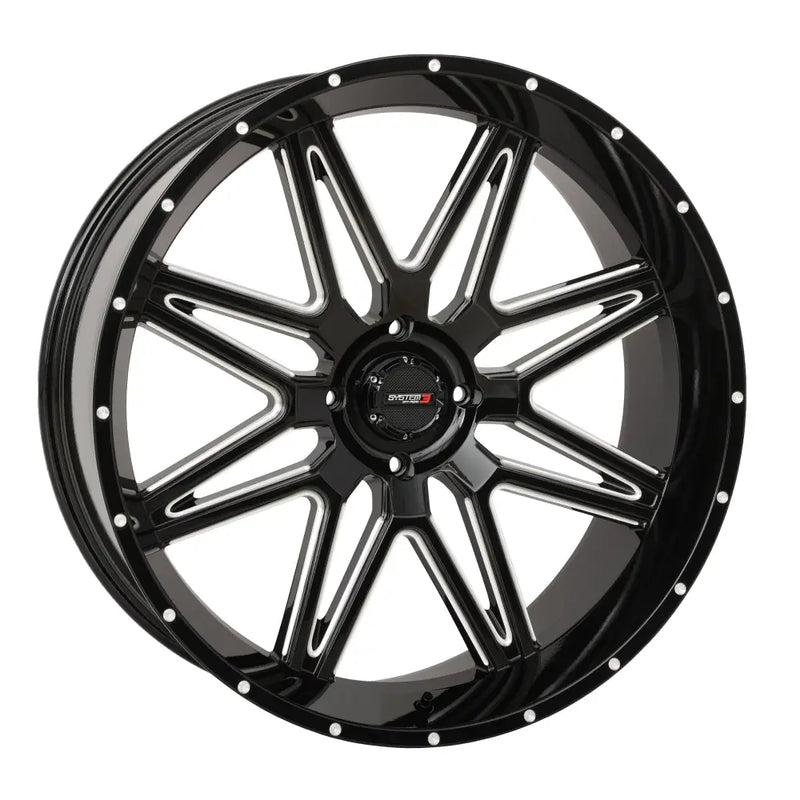 St7 Wheel 24x9 5+4 (0mm) 4/156 Gloss Black Milled