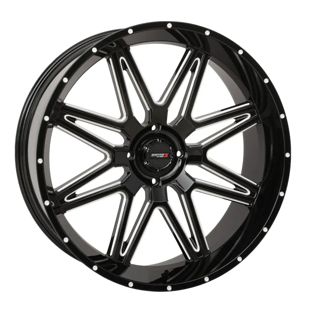 St7 Wheel 24x9 5+4 (0mm) 4/137 Gloss Black Milled