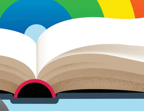 Open book with rainbow on T.CAD.C Auto Gold Cadilac Chr Trl Hitch Cover