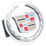 Chrome Cadillac emblem on T.CAD2.C Auto Gold Hitch Cover for Chr Trl Hitch
