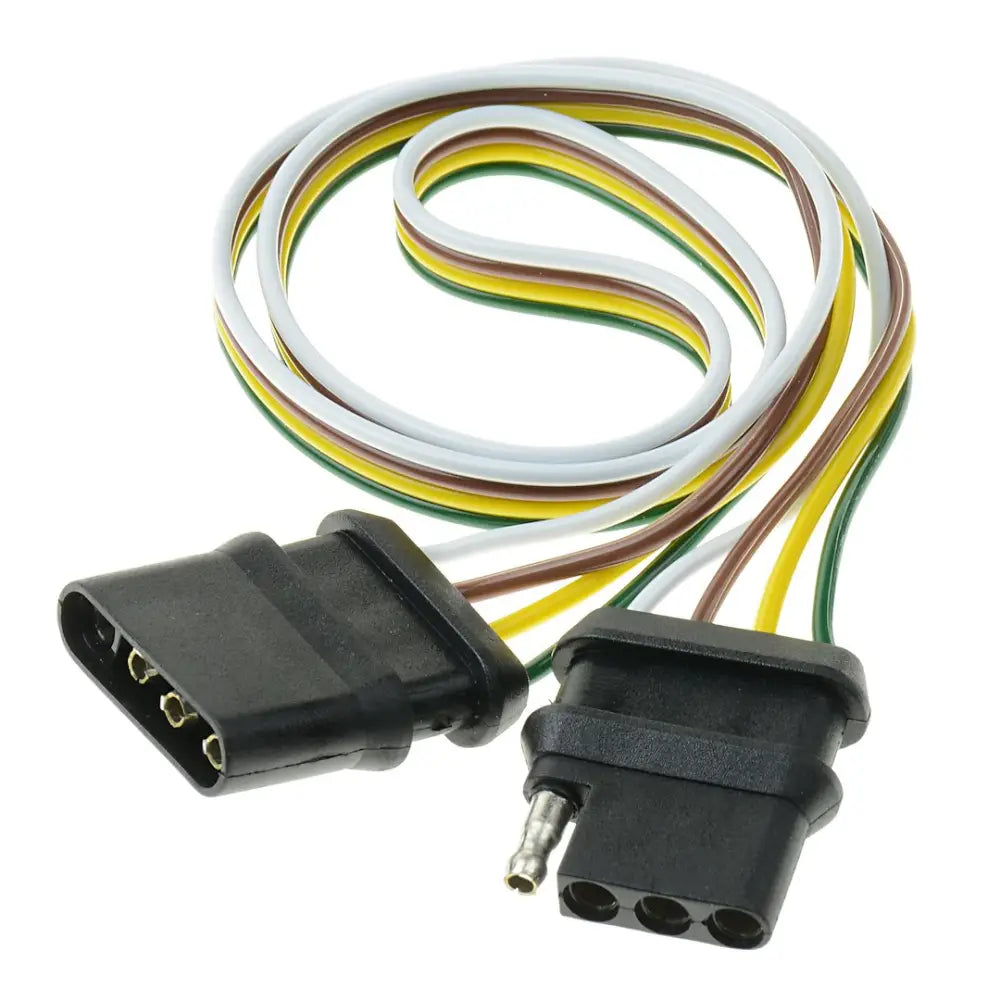 T-H Marine Color Coded Wires Trailer Wiring Connector Extension BE-TR-59380-DP - 4-WAY Wire