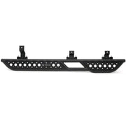 Black off-road bumper with perforated holes and brackets for T-Rex Side Step Kit truck accessories