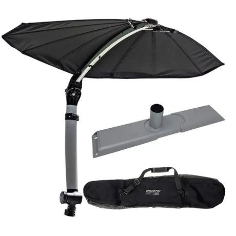 T10-4000-2 Taco Metals Shadefin Mini With Black Fabric & - Boat Sunshade
