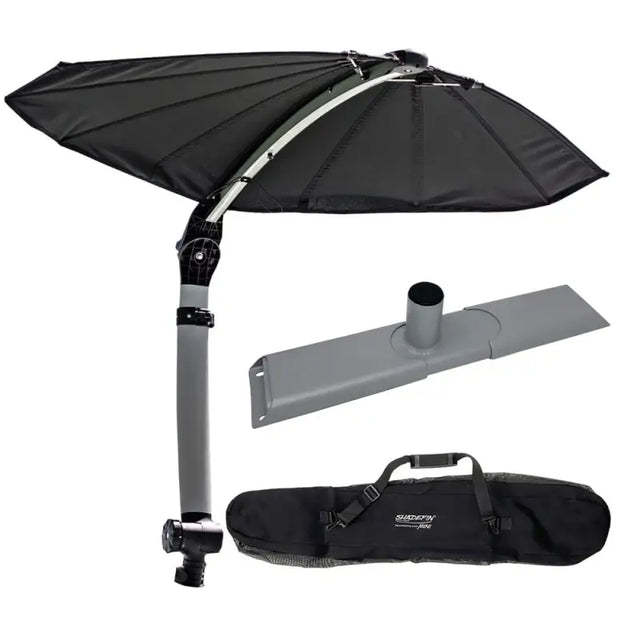 T10-4000-2 Taco Metals Shadefin Mini With Black Fabric & - Boat Sunshade