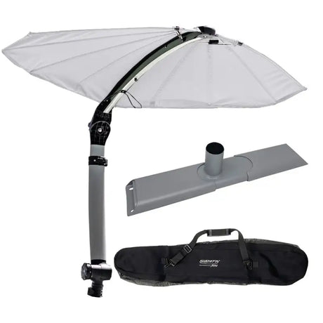 T10-4000-2 Taco Metals Shadefin Mini With Black Fabric & - Boat Sunshade