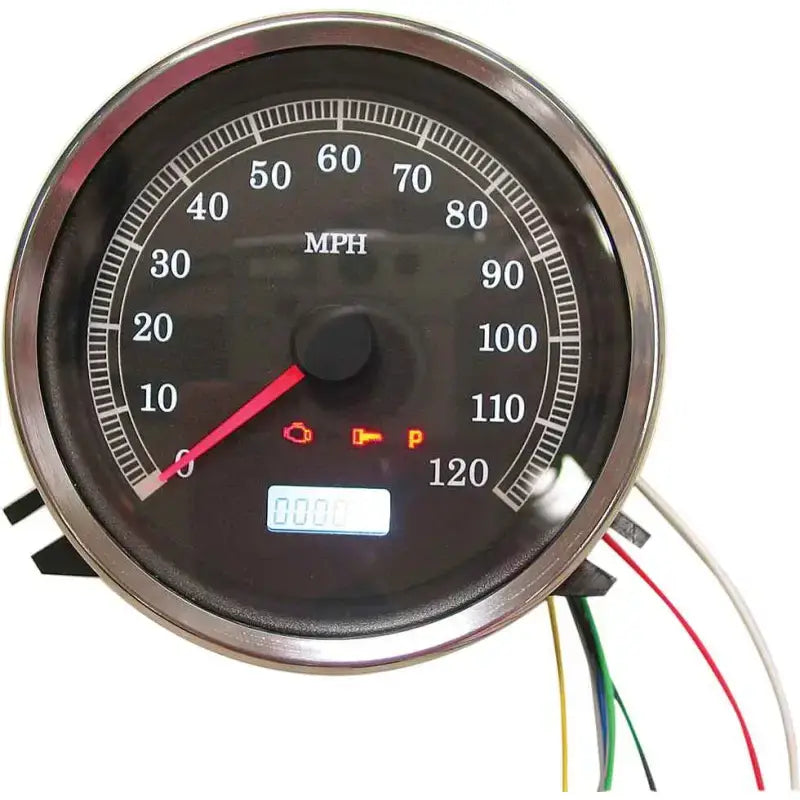 T21-6984-12 Electronic Speedo Black Face W/ 6 Spd