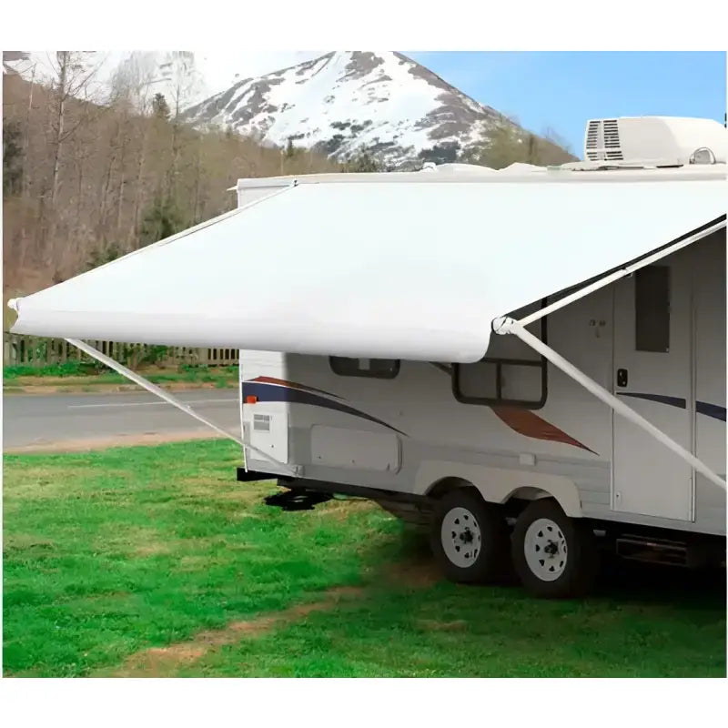 White RV awning in sldtop polar white for Dometic R/F Sldtop Polar White 50 feet