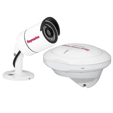 White marine camera and dome radar for T70452 Raymarine Cam210 augmented reality setup