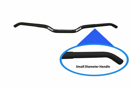 Black T8-10R-N-SJ-BLK Slim Jim Narrow Handlebar with small diameter grip for bikes