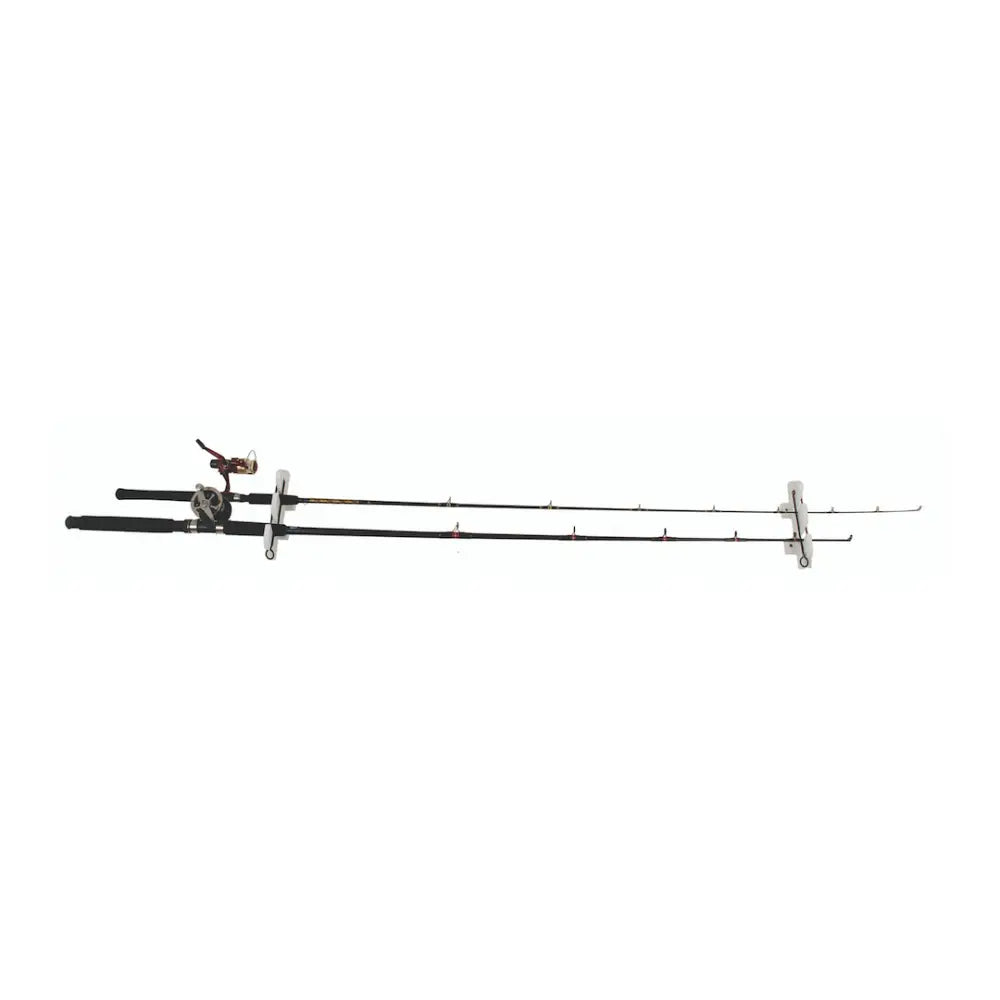 Taco Metals Easy Assembly Fishing Rod Holder P03-133W - White Rack Bungee