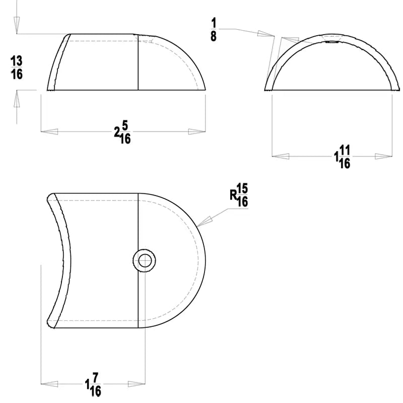 Taco Metals Ensures Inserts Stay Intact Boat Rub Rail End Cap F16-0039 - Fitting 1-7