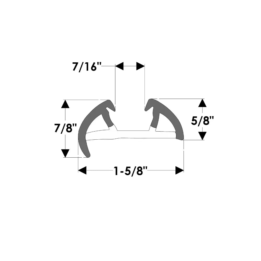 Taco Metals Features Predrilled For Fasteners Boat Rub Rail V11-9991BBK60-2 - Supro-Flex RR Kit Insert Overl