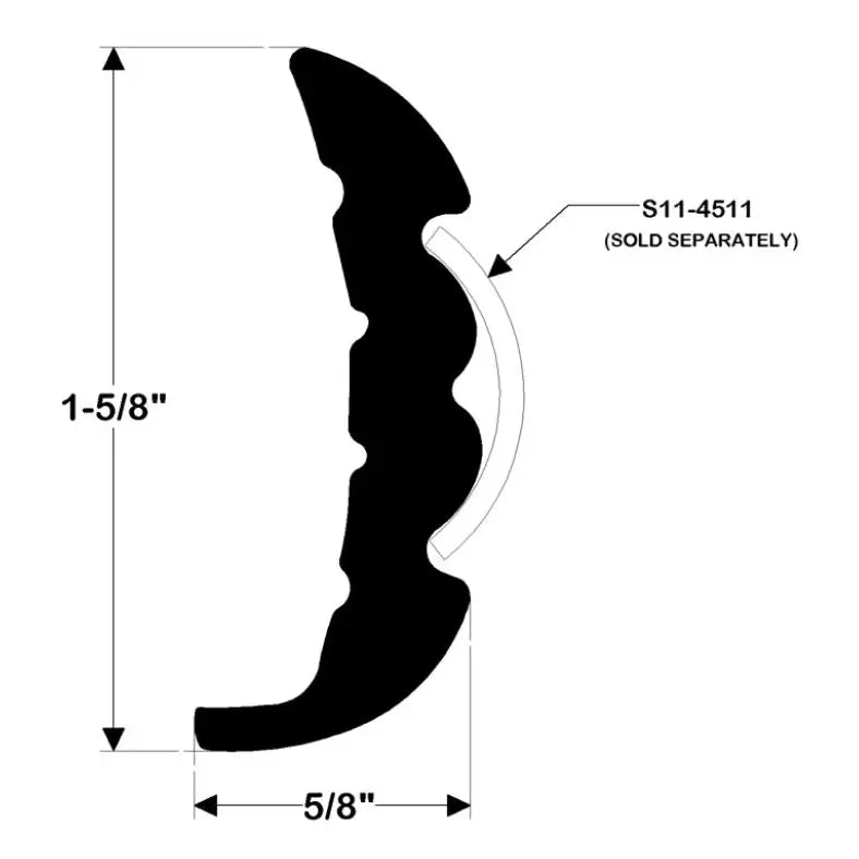 Taco Metals Requires Heat For Radius Forming Boat Rub Rail V21-9659BKA20D - Black Rigid 20