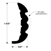 Taco Metals Requires Heat For Radius Forming Boat Rub Rail V21-9659WHC20D - White Rigid Frosty 20