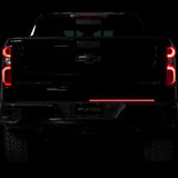 Tailgate Light LED; 60 Inch Flexible Bar; Clear Lens; Red Running/ Brake/ White Reverse/ Amber Turn Signals; Tinted