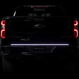 Tailgate Light LED; 60 Inch Flexible Bar; Clear Lens; Red Running/ Brake/ White Reverse/ Amber Turn Signals; Tinted