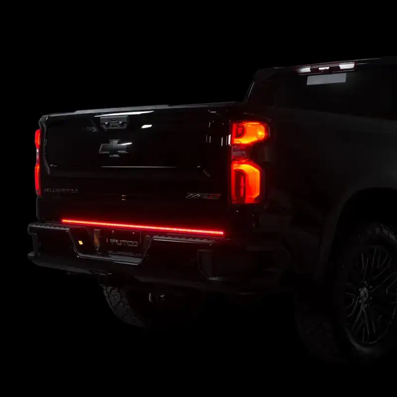 Tailgate Light LED; 60 Inch Flexible Bar; Clear Lens; Red Running/ Brake/ White Reverse/ Amber Turn Signals; Tinted