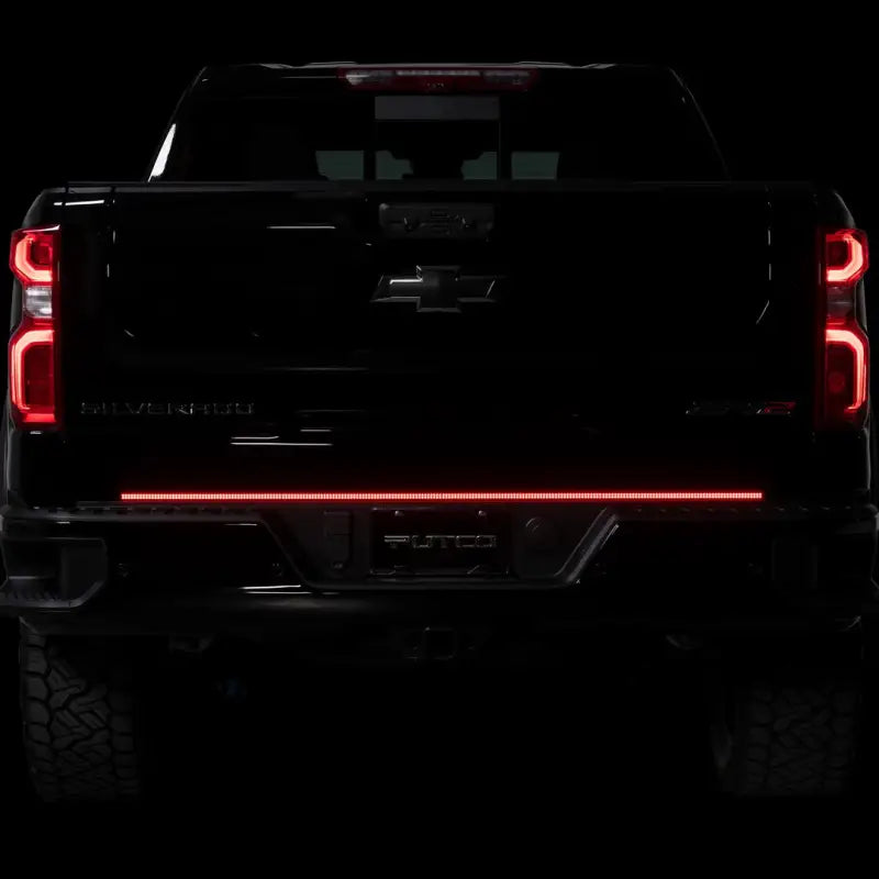 Tailgate Light LED; 60 Inch Flexible Bar; Clear Lens; Red Running/ Brake/ White Reverse/ Amber Turn Signals; Tinted