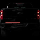 Tailgate Light LED; 60 Inch Flexible Bar; Clear Lens; Red Running/ Brake/ White Reverse/ Amber Turn Signals; Tinted