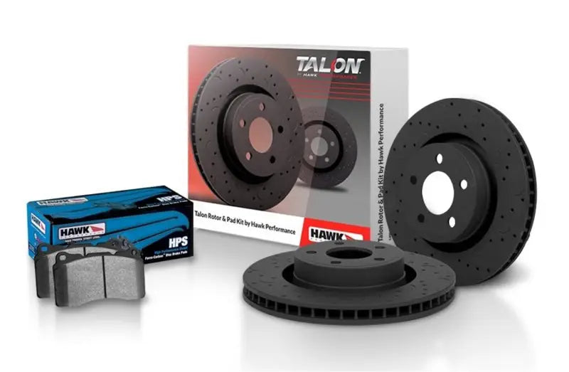 Performance brake rotors and pads set featuring Talon Street Rotor B for street driving