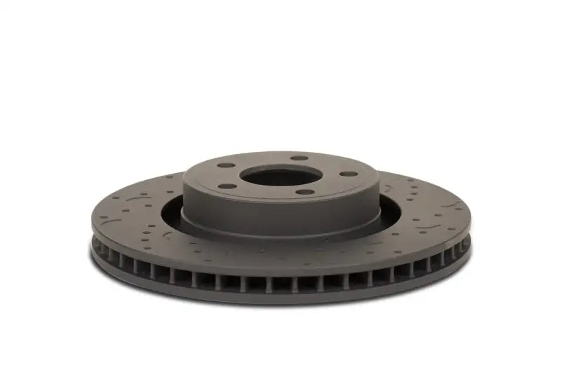 Black Talon Street Rotor with slotted metal design and 5 bolt holes