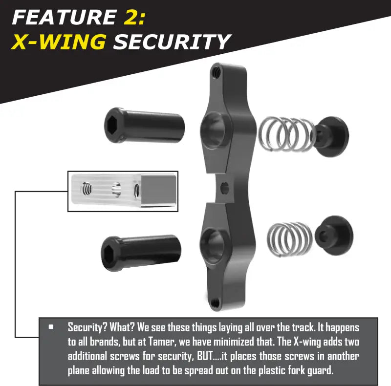 Tamer Double Button X Wing Black - TAMER